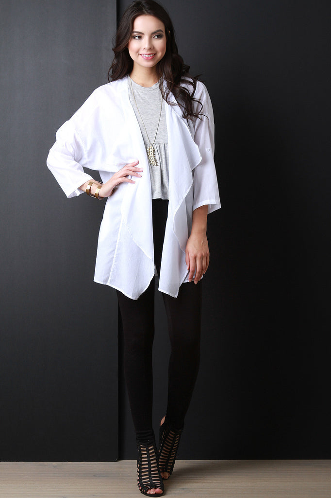 Lightweight Linen Drape Jacket