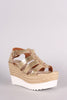 Bamboo Strappy Lug Sole Fisherman Espadrille Platform Wedge