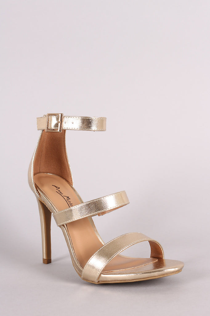 Anne Michelle Triple Straps Single Sole Heel