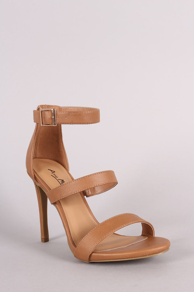 Anne Michelle Triple Straps Single Sole Heel