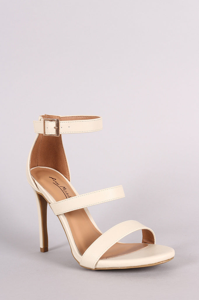 Anne Michelle Triple Straps Single Sole Heel