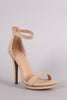 Wild Diva Lounge Suede Ankle Strap Stiletto Heel