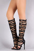 Liliana Caged Strappy Knee High Gladiator Heel