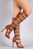 Liliana Caged Strappy Knee High Gladiator Heel