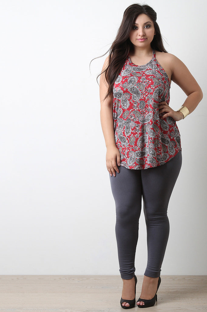 Paisley Sleeveless Trapeze Top