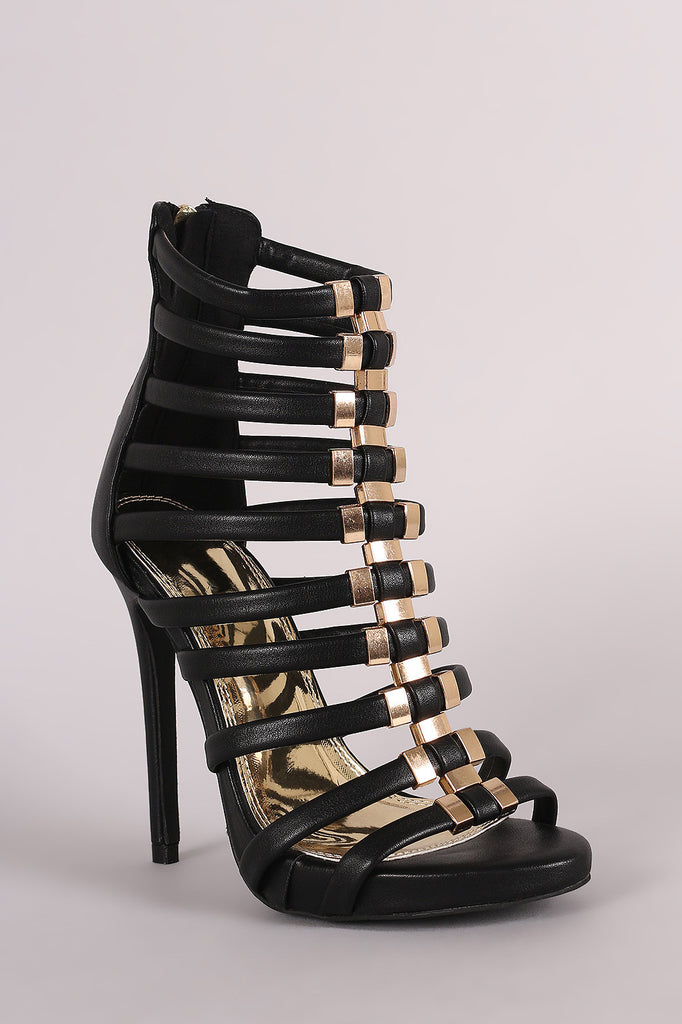 Liliana Hardware Accent Strappy Stiletto Heel