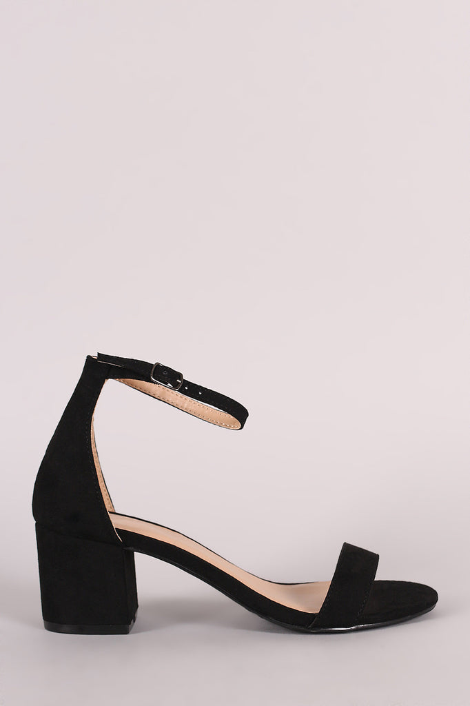 Single Band Open Toe Chunky Heel