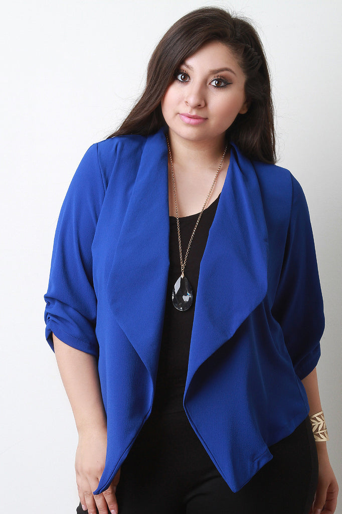 Half Sleeve Draped Blazer