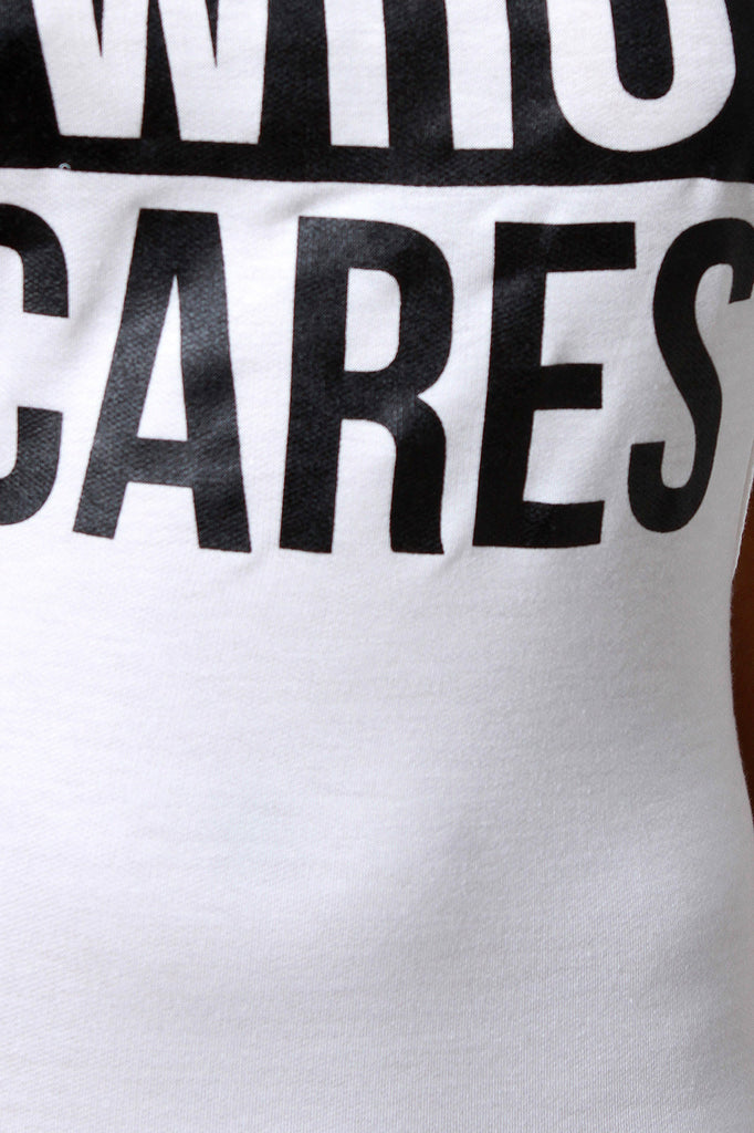 Who Cares Graphic Print Casual Dress