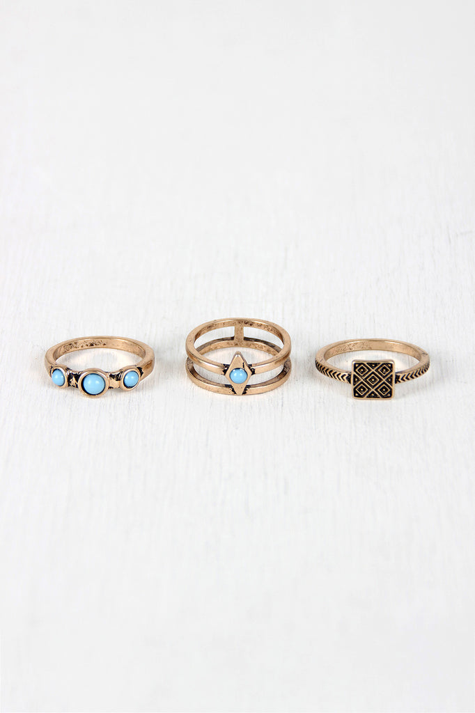 Aztec Princess Stacking Ring Set