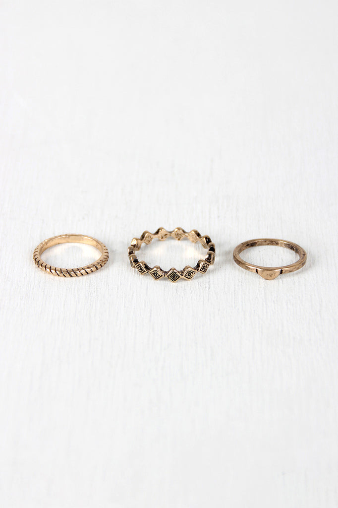 Aztec Princess Stacking Ring Set