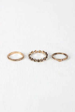 Aztec Princess Stacking Ring Set